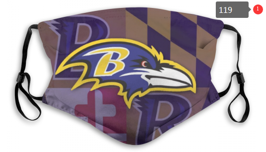NFL Baltimore Ravens #3 Dust mask with filter->nfl dust mask->Sports Accessory